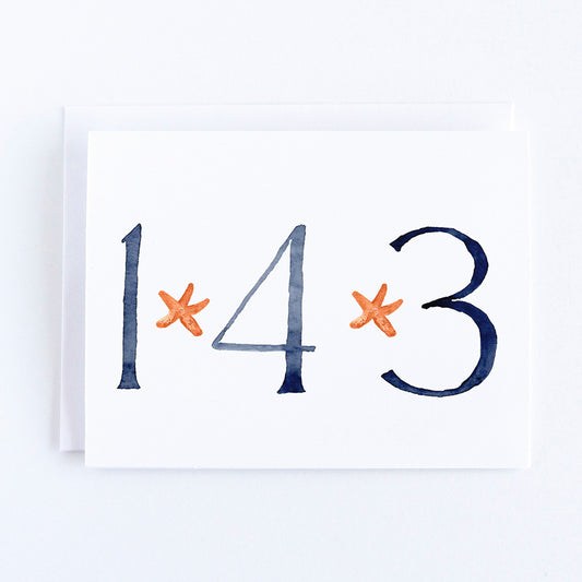 143 card by Danielle Driscoll of Finding Silver Pennies