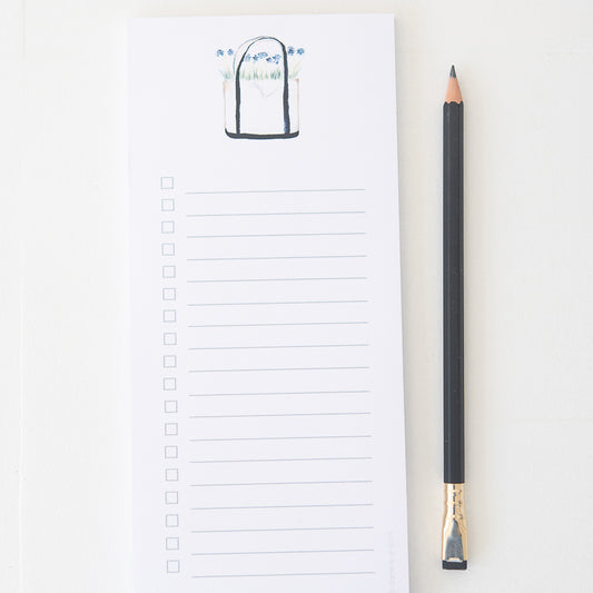 Beach Tote List Pad by Danielle Driscoll | Finding Silver Pennies #watercolor #summer #stationery