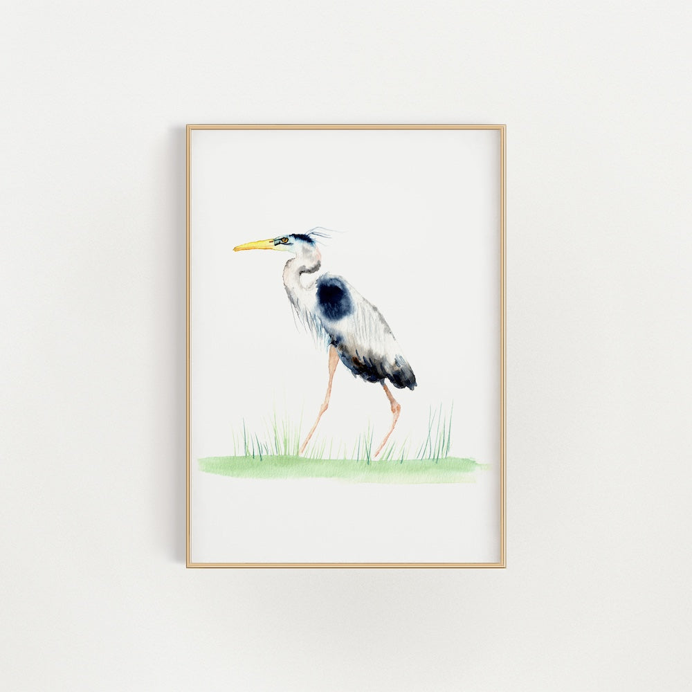 Great Blue Heron Giclée Print | Finding Silver Pennies