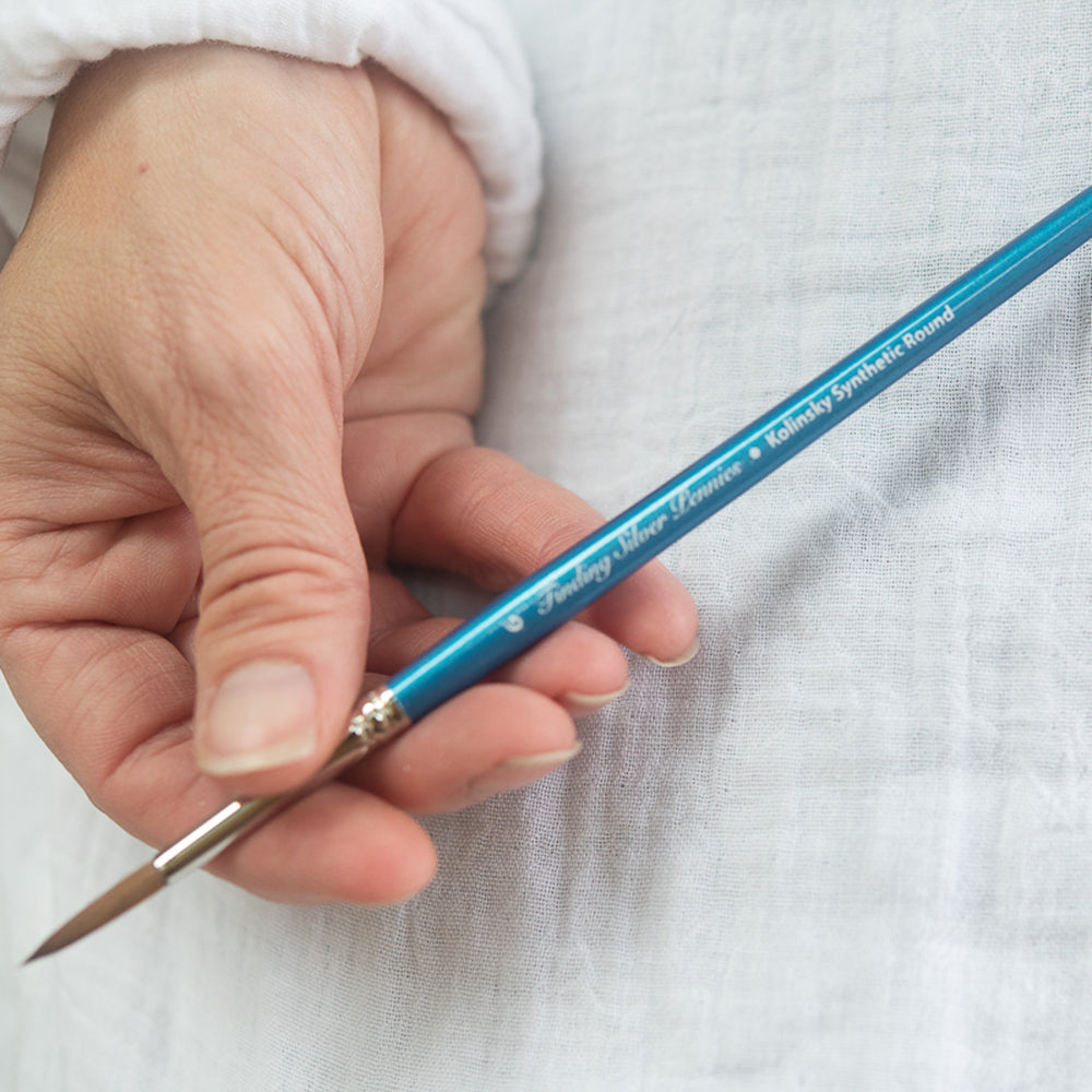 Paint Brush Set Kolinksy Synthetic Sable Round | Finding Silver Pennies