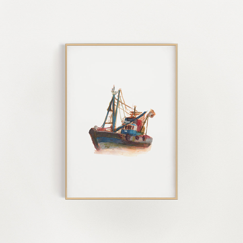 Fishing Trawler Giclée Print by John Driscoll | Ink Harbour Illustrations