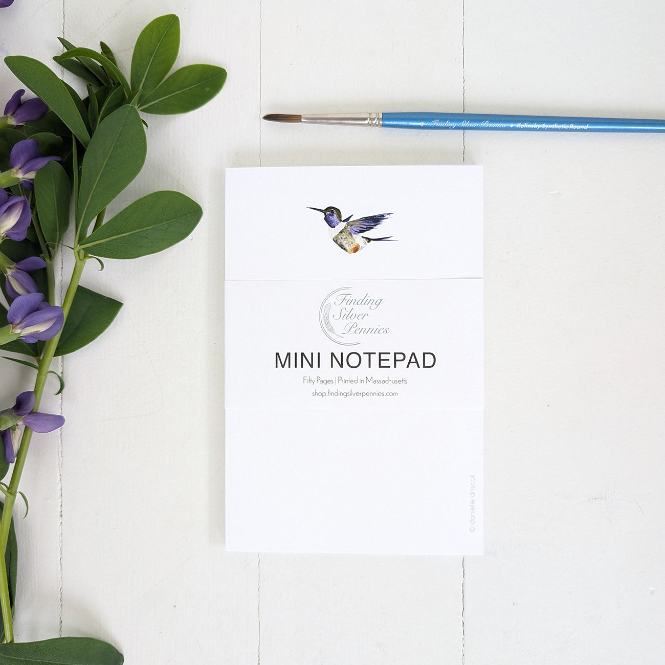 Hummingbird Mini Notepad by Danielle Driscoll | Finding Silver Pennies