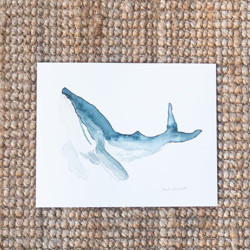 Humpback Whale Watercolor Print