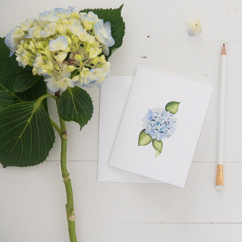 Hydrangea Note Card | Finding Silver Pennies