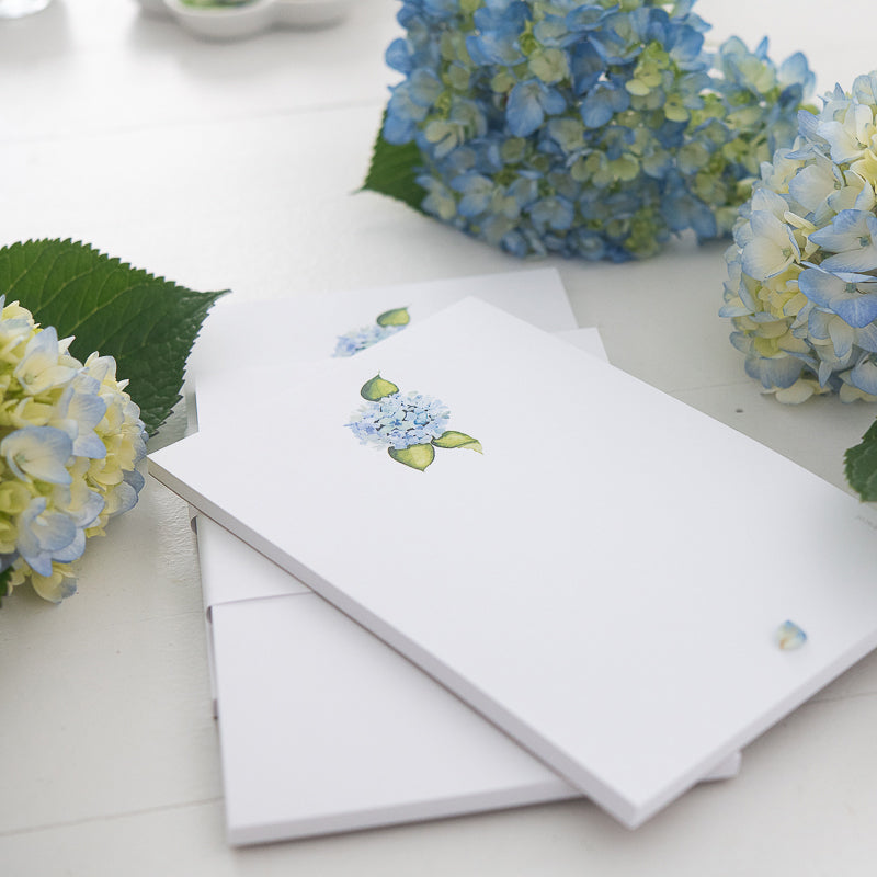 Watercolor Hydrangea Notepad | Finding Silver Pennies