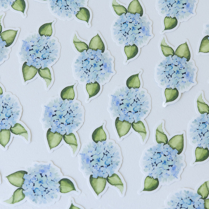 Hydrangea Sticker | Finding Silver Pennies #findingsilverpennies #watercolor #watercolorhydrangea #hydrangeasticker