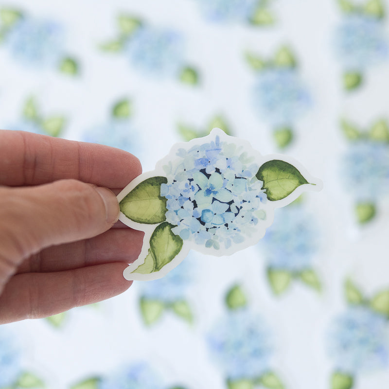 Hydrangea Sticker | Finding Silver Pennies #findingsilverpennies #watercolor #watercolorhydrangea #hydrangeasticker