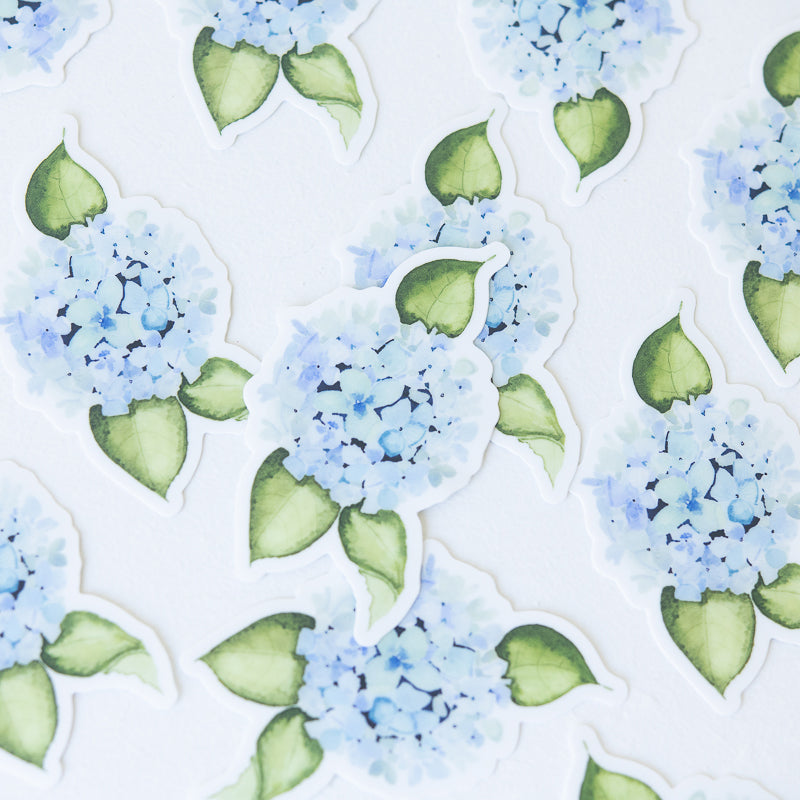Hydrangea Sticker | Finding Silver Pennies #findingsilverpennies #watercolor #watercolorhydrangea #hydrangeasticker