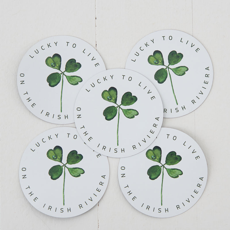 Lucky to Live On The Irish Riviera 3 inch Magnet