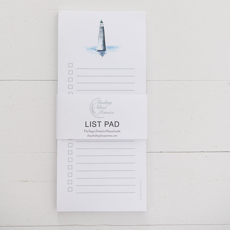 Minot Lighthouse List Pad | Finding Silver Pennies
