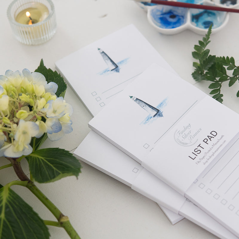 Minot Lighthouse List Pad | Finding Silver Pennies