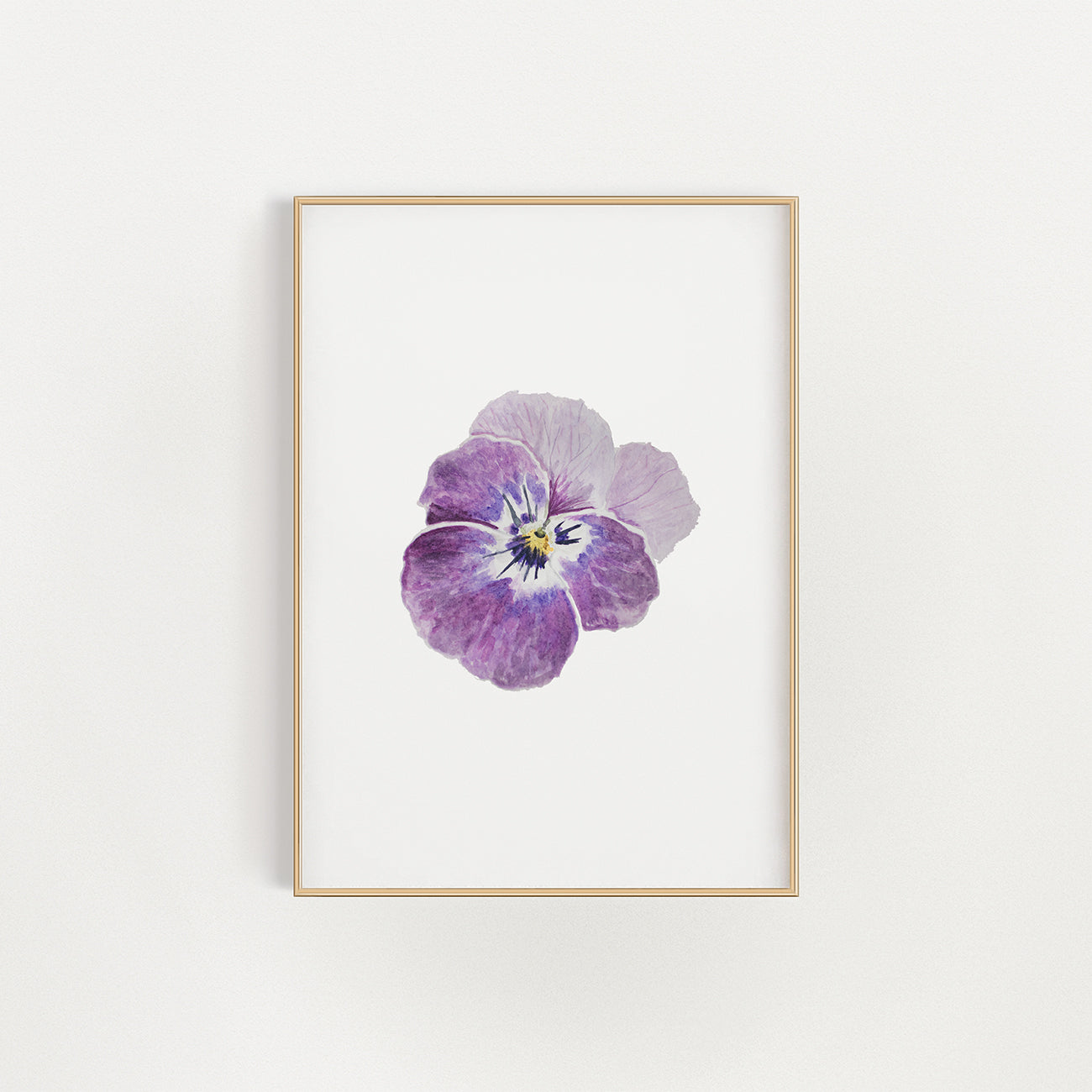 Pretty pink watercolor pansy print by Danielle Driscoll | Finding Silver Pennies