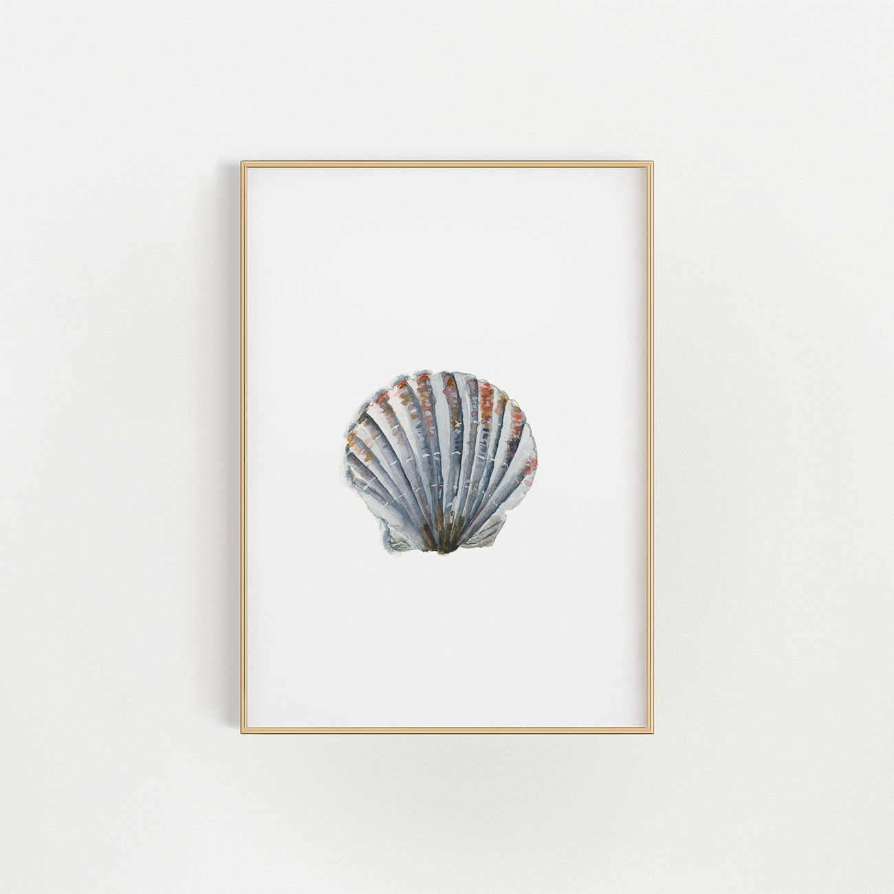 Watercolor Scallop Shell art print by Danielle Driscoll | Finding Silver Pennies