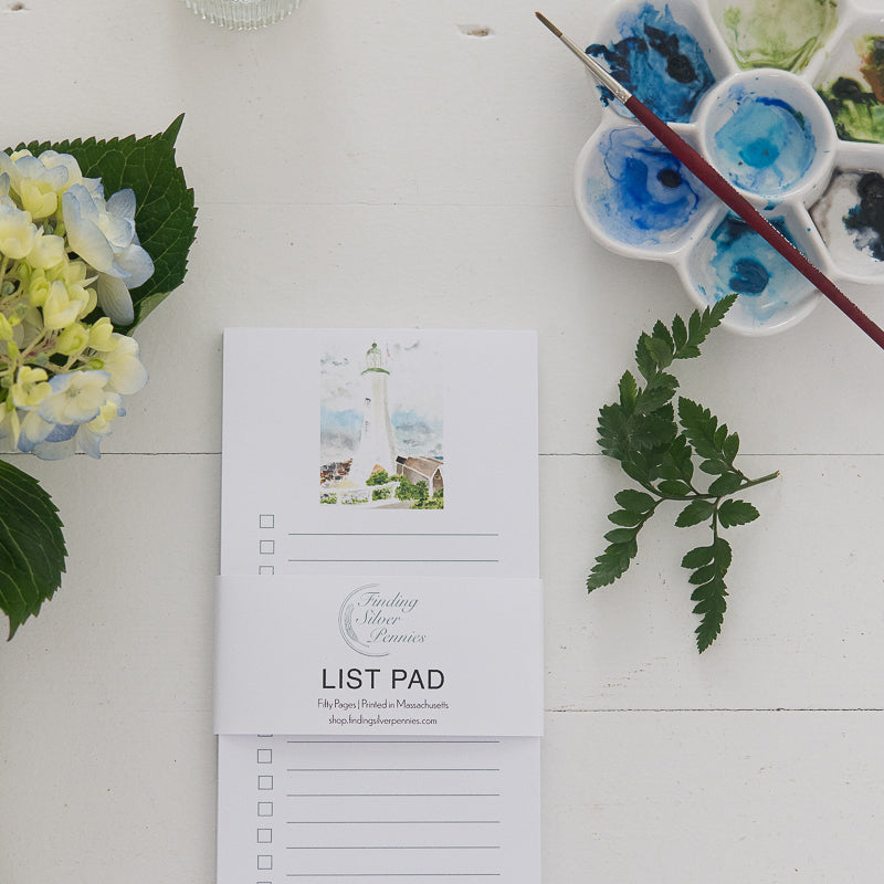 Scituate Lighthouse List Pad | Finding Silver Pennies