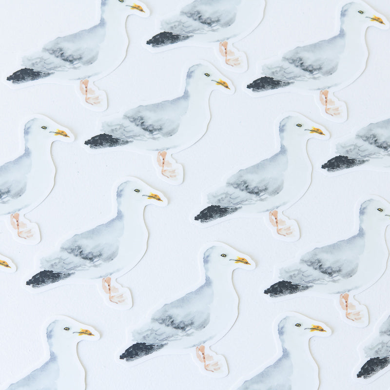 Seagull Sticker | Finding Silver Pennies #watercolor #findingsilverpennies #seagullsticker #watercolorseagull
