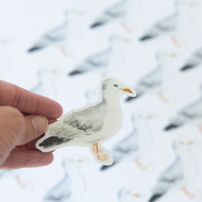 Seagull Sticker | Finding Silver Pennies #watercolor #findingsilverpennies #seagullsticker #watercolorseagull