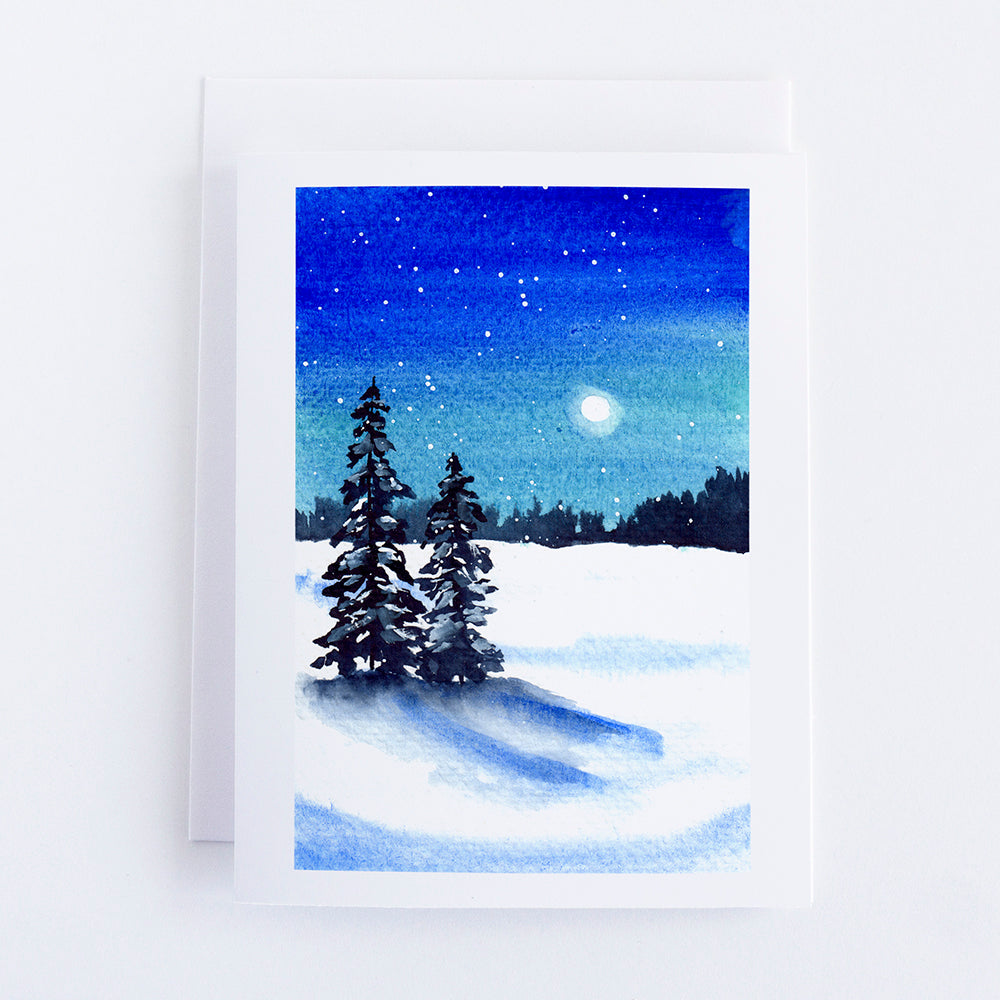 Snow Day Illustrated Card by Danielle Driscoll | Finding Silver Pennies