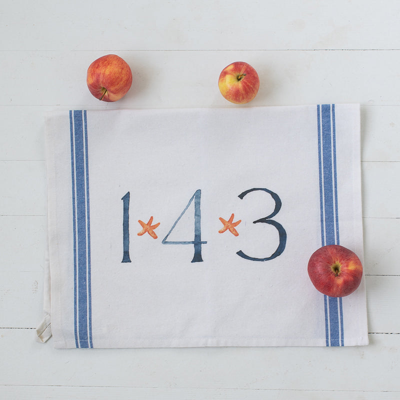 143 Tea Towel | Finding Silver Pennies #watercolor #watercolorteatowel #143 #coastal