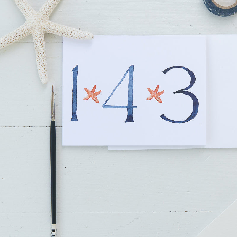 143 Note Card with Starfish Boxed Set