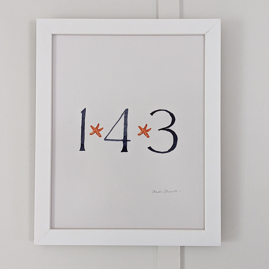 143 Giclee Print in white frame