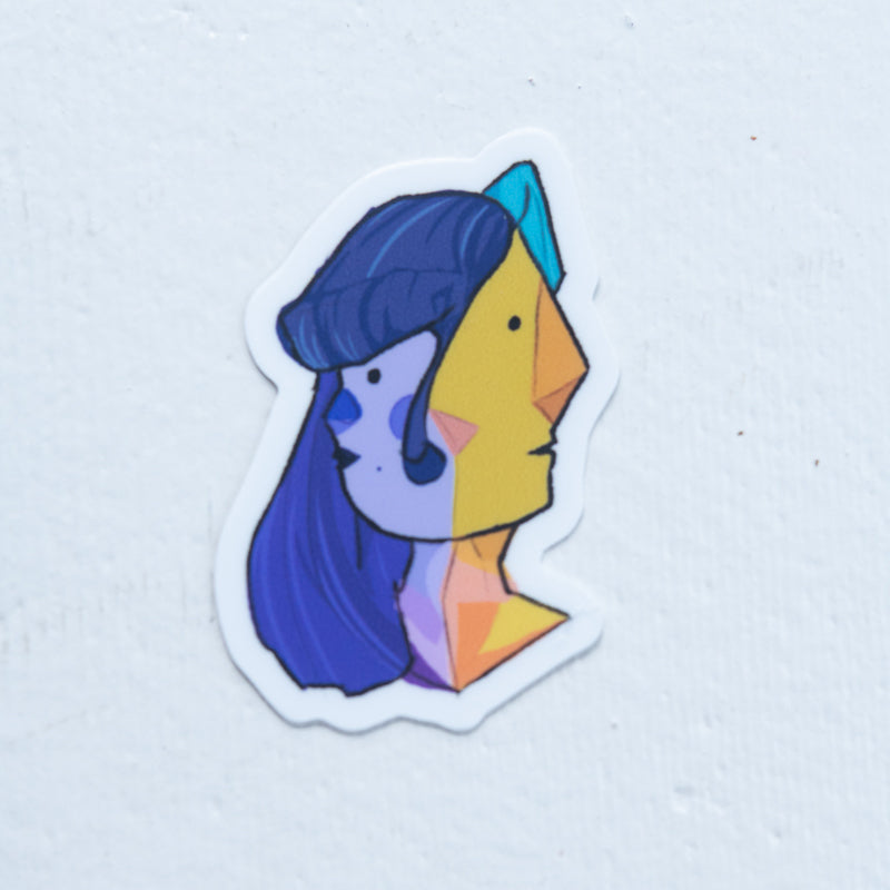 Two Faced Die Cut Sticker