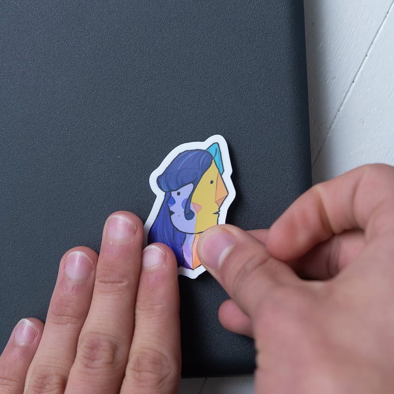 Two Faced Die Cut Sticker