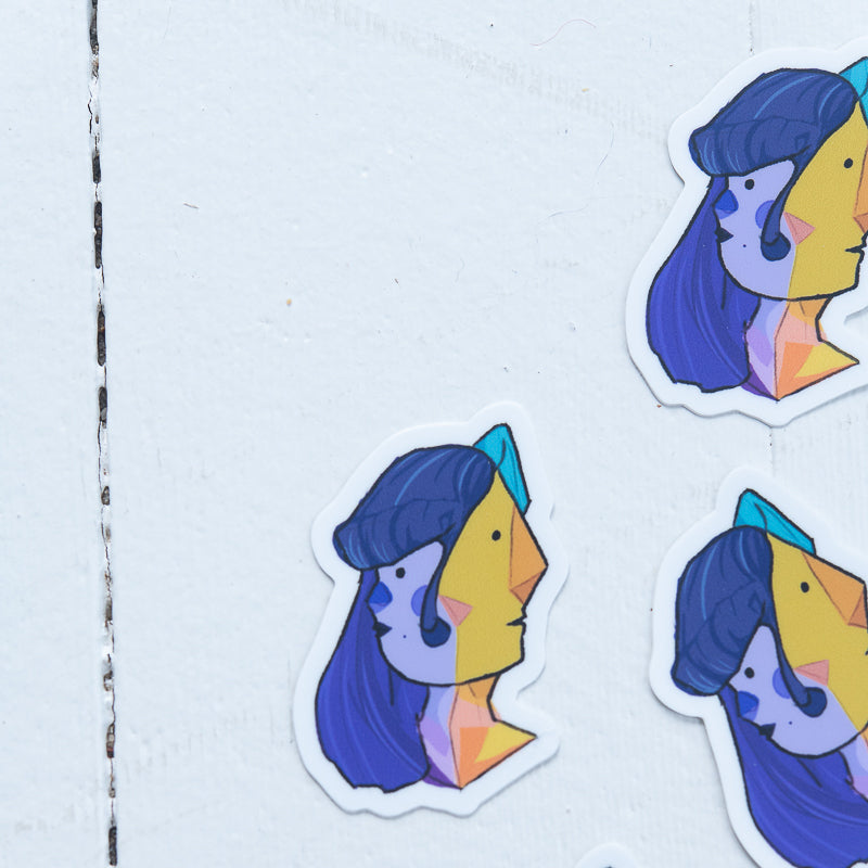 Two Faced Die Cut Sticker