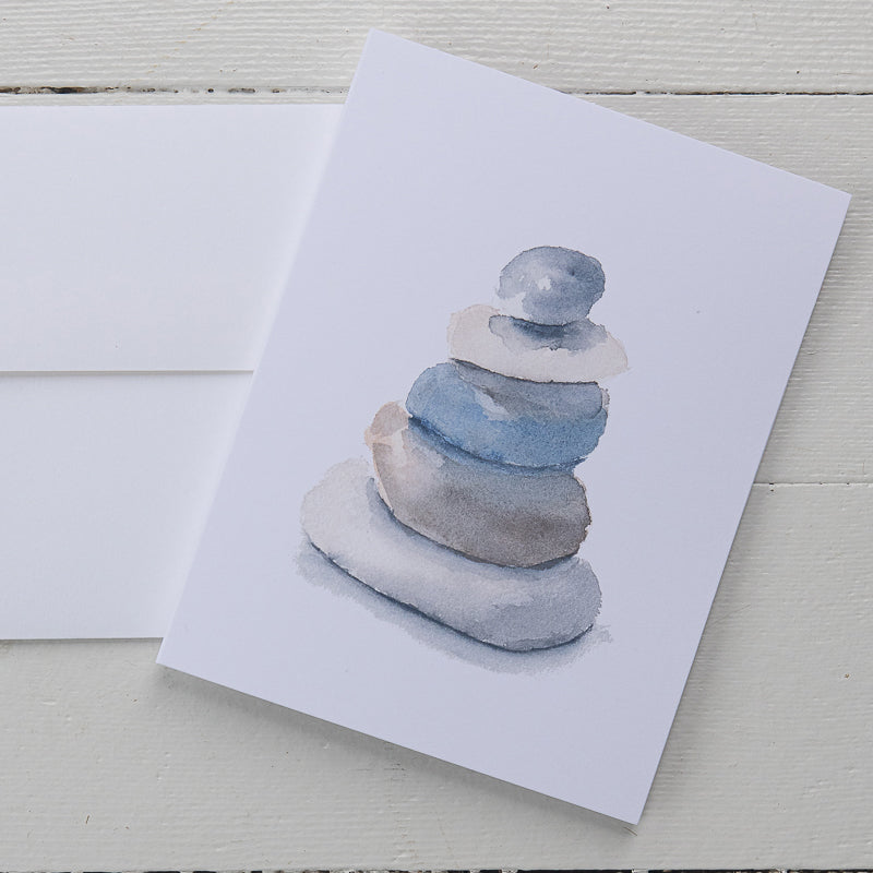 Beach Rock watercolor note card