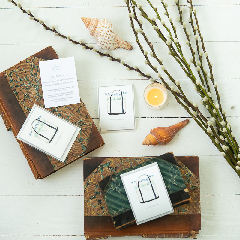 Beach Tote Bookplates by Danielle Driscoll | Finding Silver Pennies