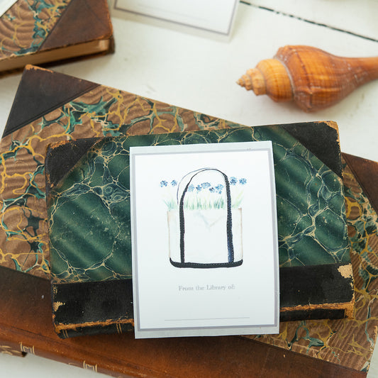 Beach Tote Bookplates by Danielle Driscoll | Finding Silver Pennies