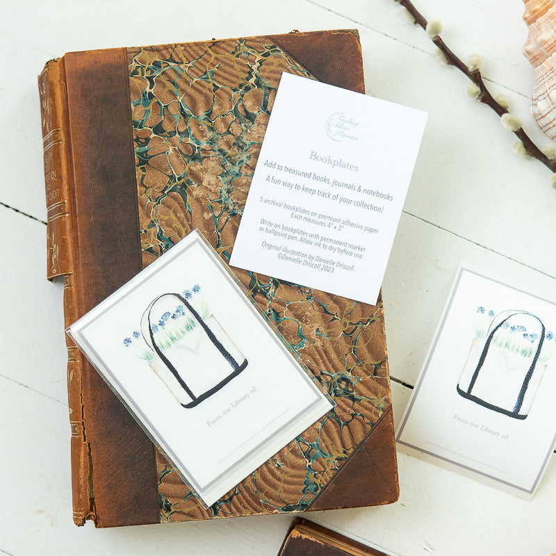 Beach Tote Bookplates by Danielle Driscoll | Finding Silver Pennies