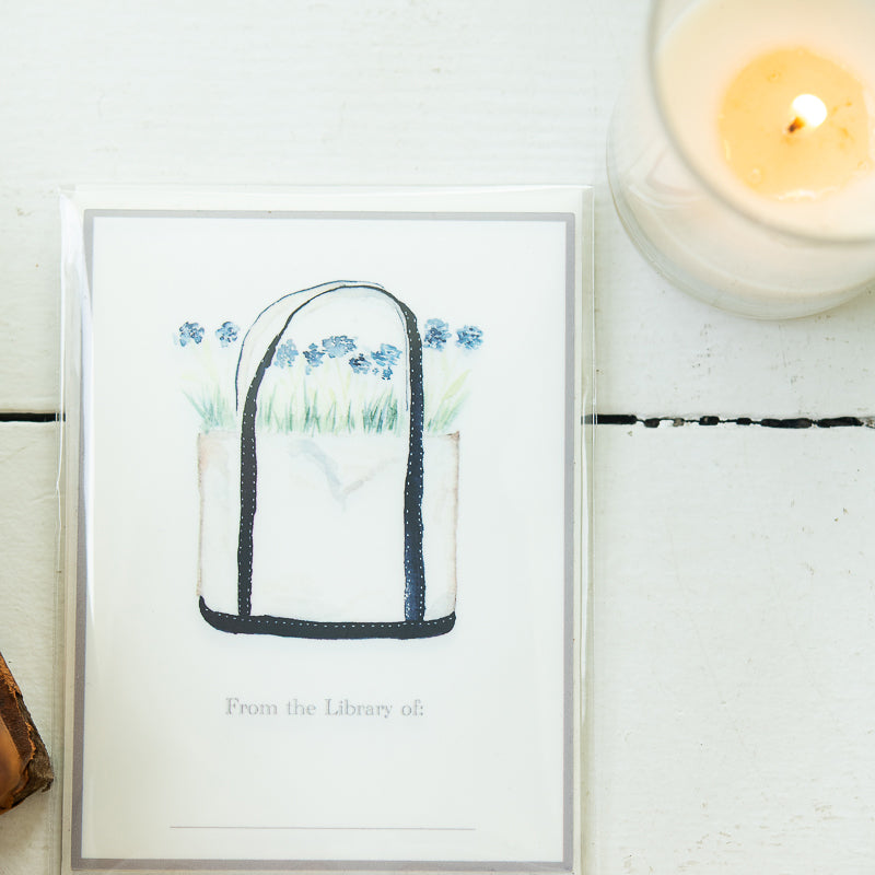 Beach Tote Bookplates by Danielle Driscoll | Finding Silver Pennies