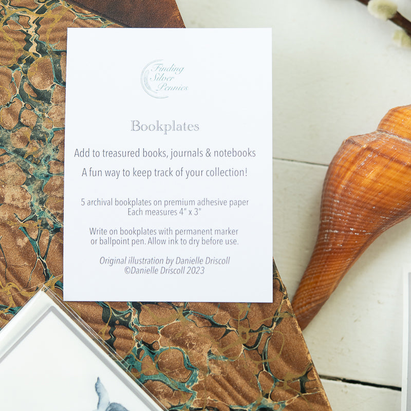 Whale bookplates by Danielle Driscoll | Finding Silver Pennies