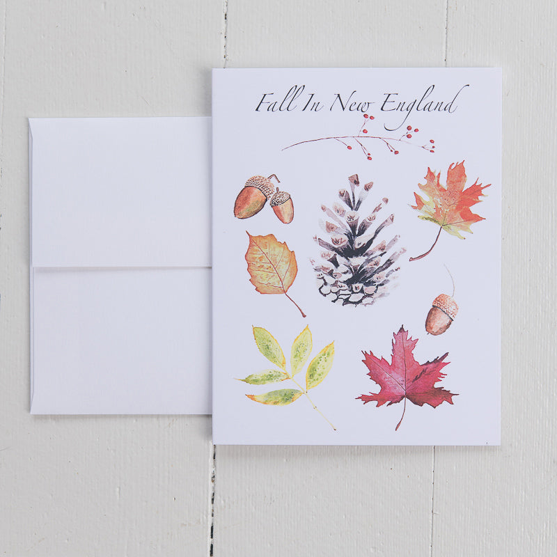 Fall in New England Illustration Note Card with Envelope (Box of 6)