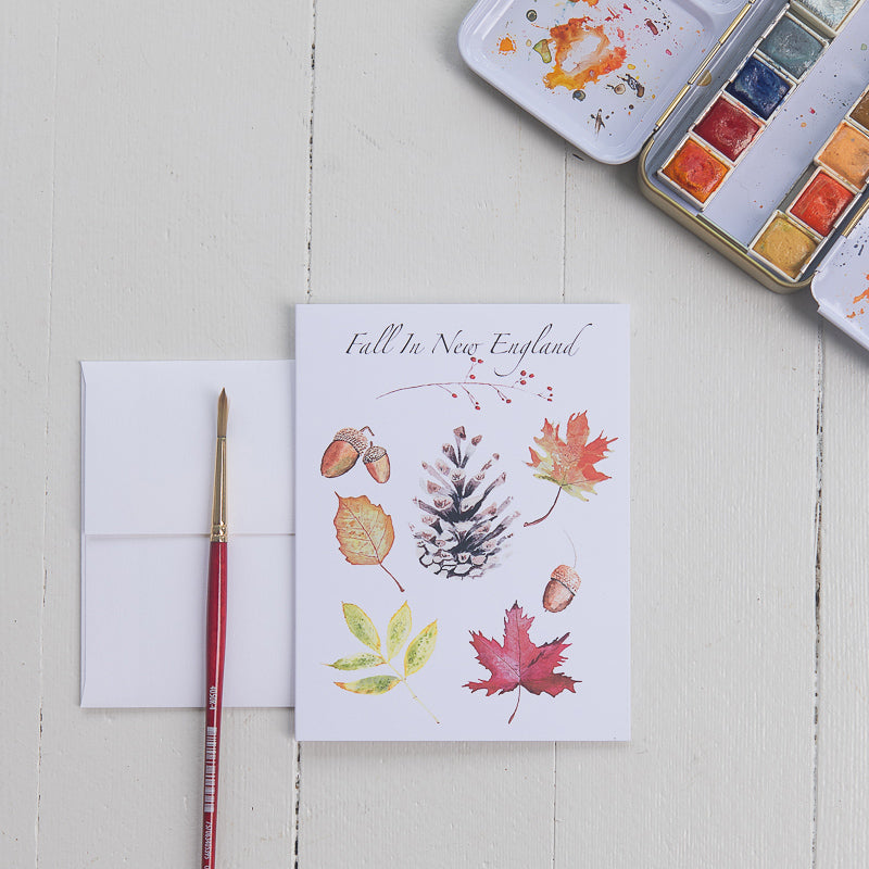 Fall in New England Illustration Note Card with Envelope (Box of 6)