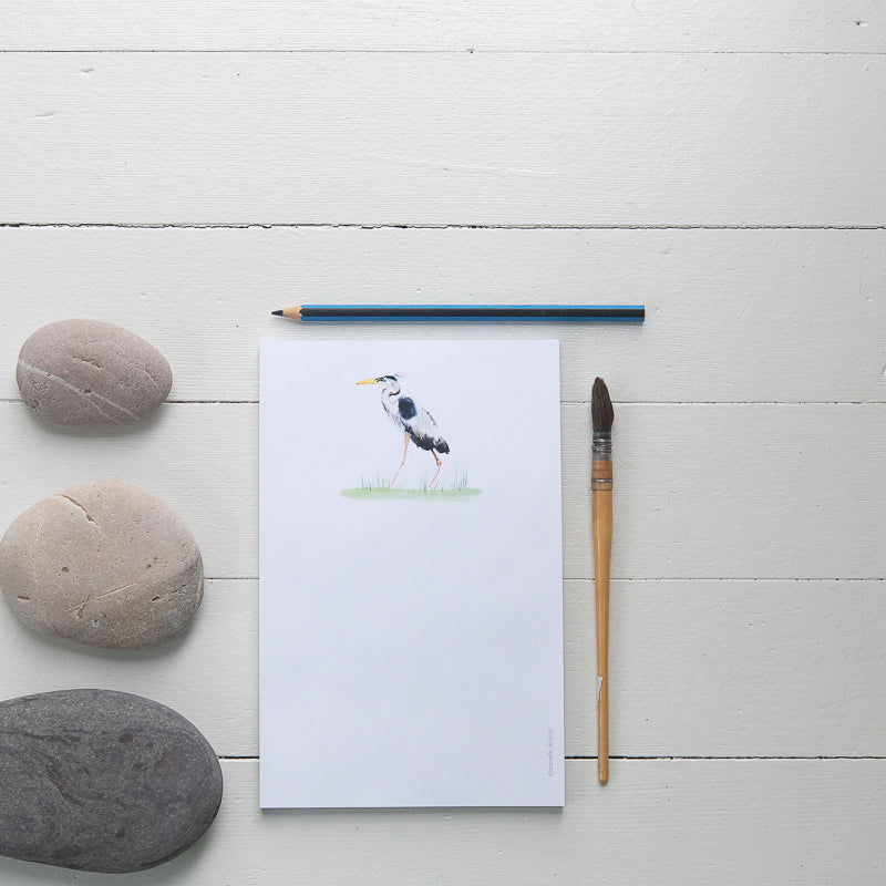 Great Blue Heron Notepad | Finding Silver Pennies