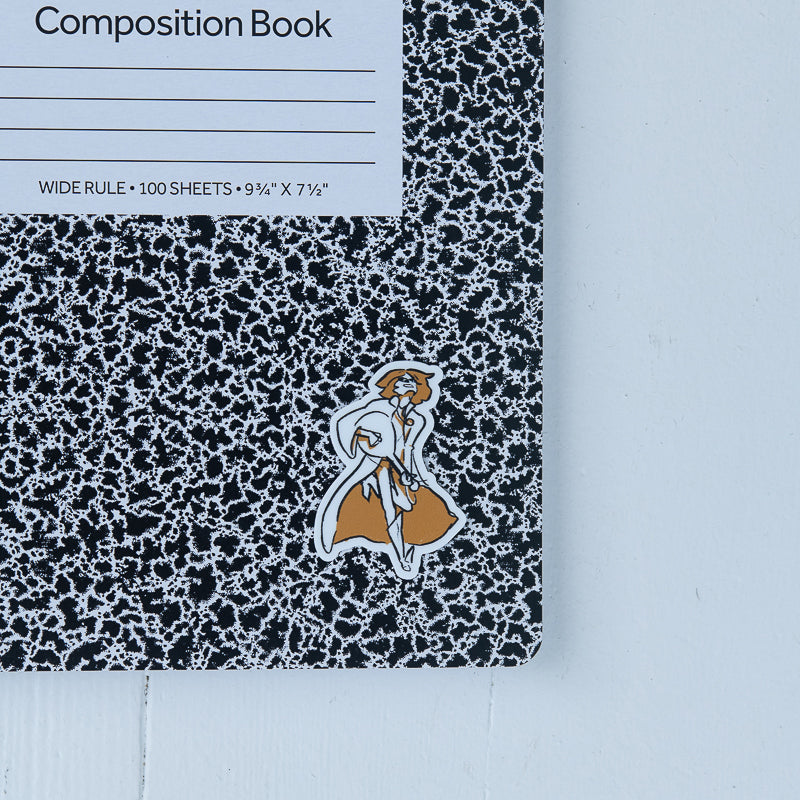 Lute Player Sticker on Notebook