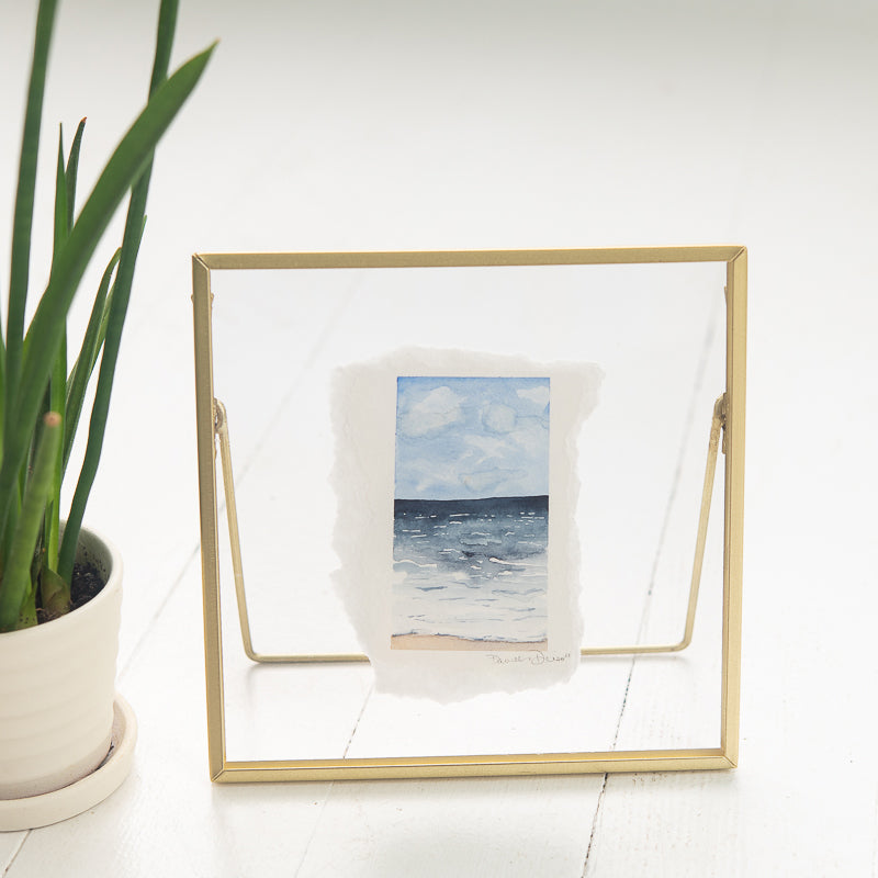 Ocean Original Watercolor Painting by Danielle Driscoll | Finding Silver Pennies #watercolor #watercolorpainting #ocean #coastal