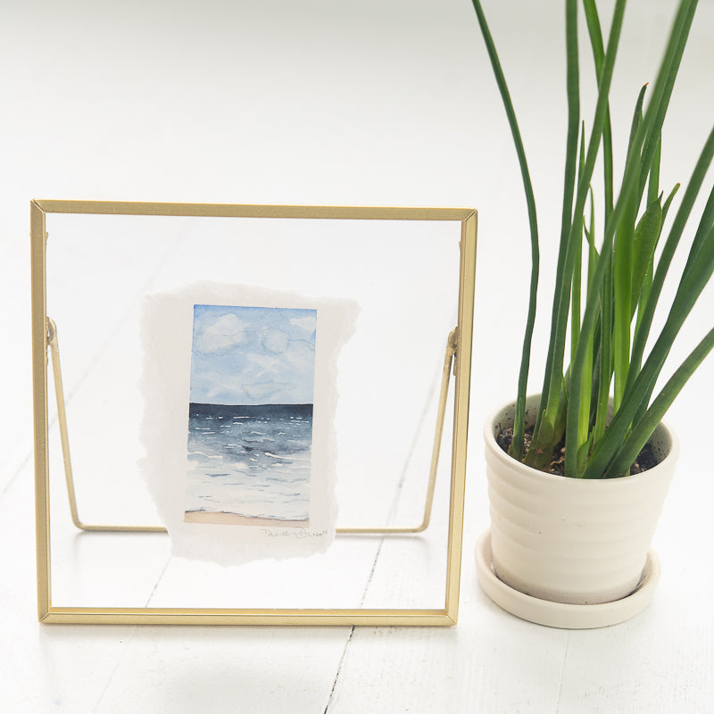 Ocean Original Watercolor Painting by Danielle Driscoll | Finding Silver Pennies #watercolor #watercolorpainting #ocean #coastal