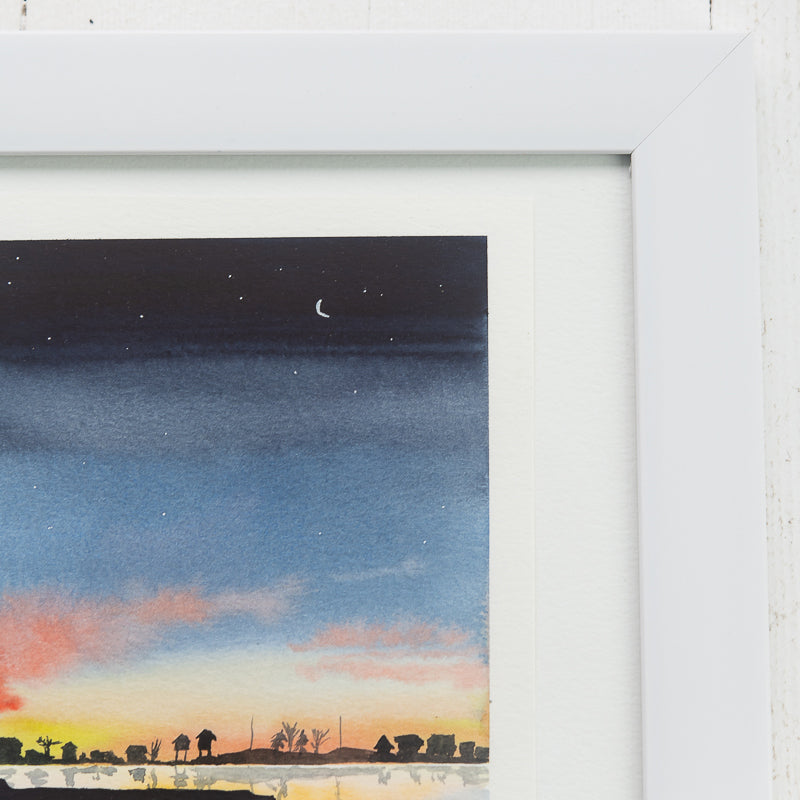 Second Ciff Sunrise Original Painting by Danielle Driscoll | Finding Silver Pennies #watercolor #coastal #sunrise