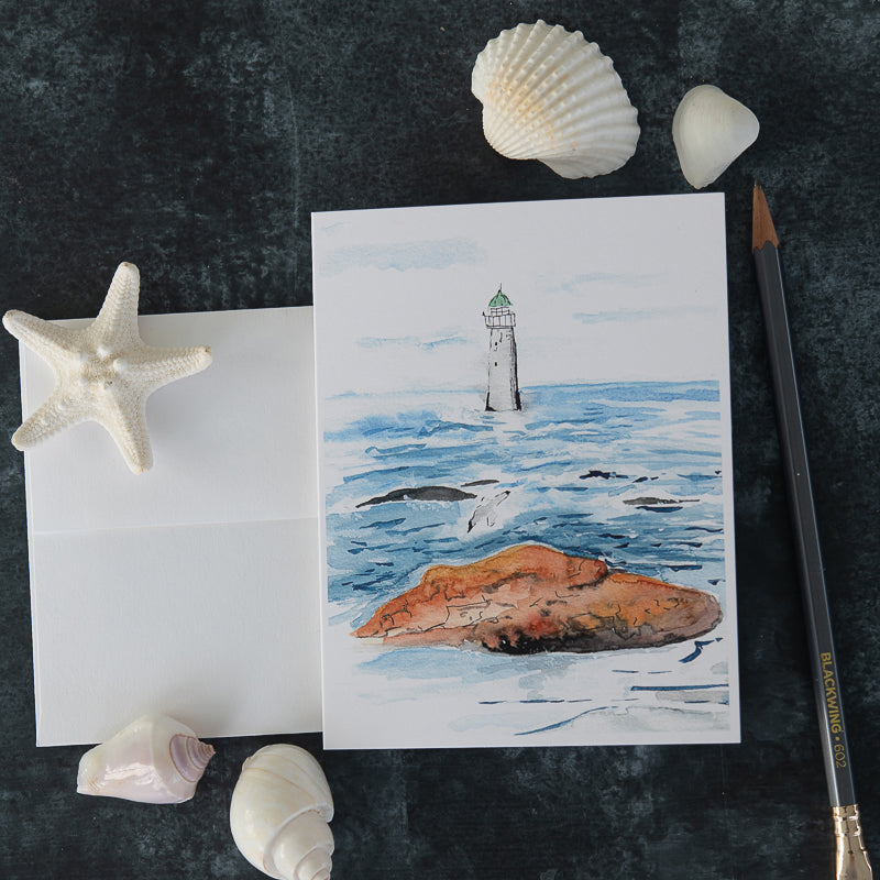 Sunny Day at Minot Lighthouse Note Card
