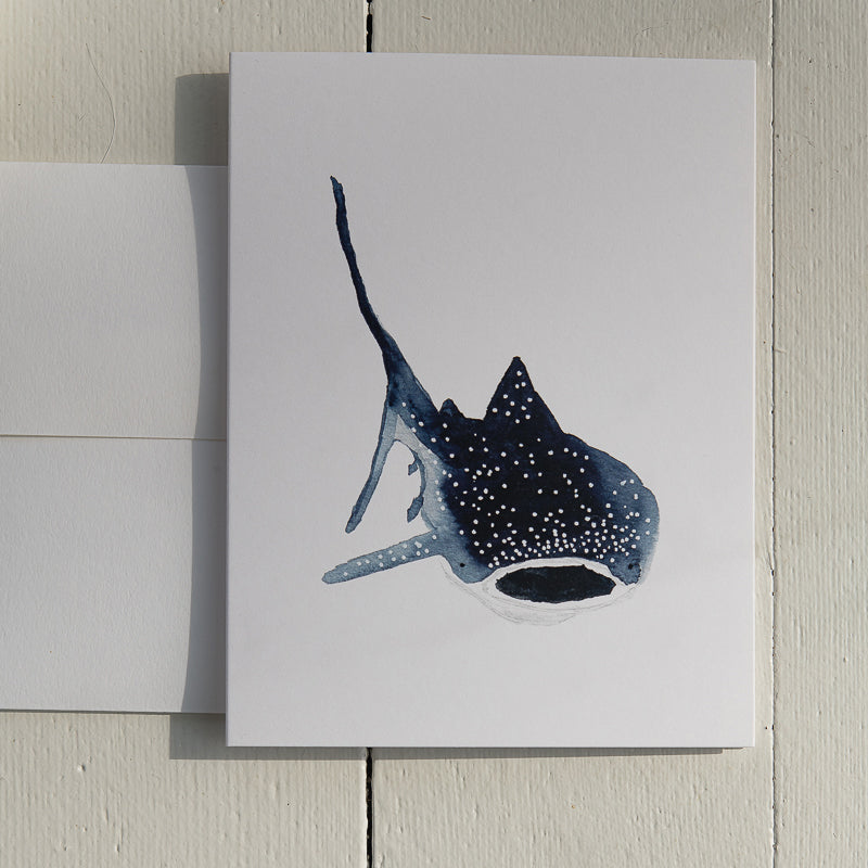 Watercolor Whale Shark Note Card