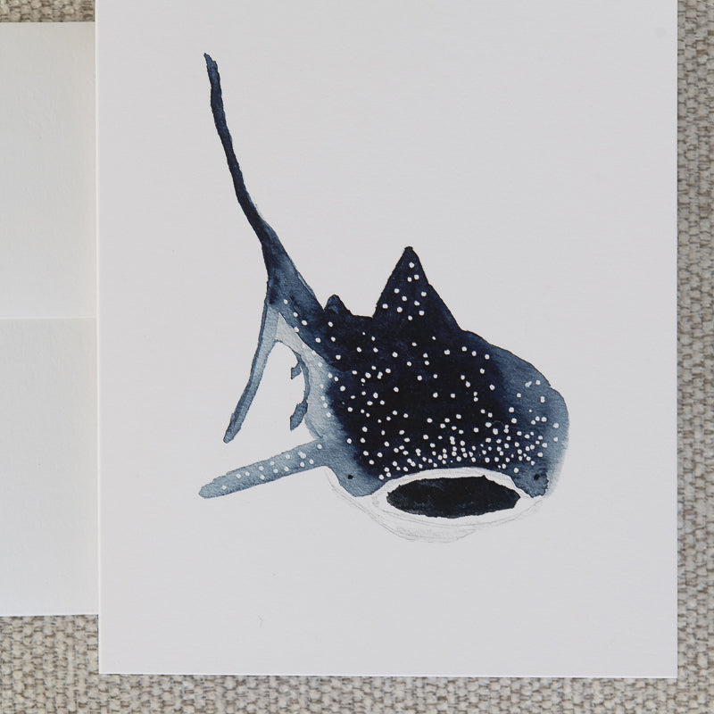 Watercolor Whale Shark Note Card
