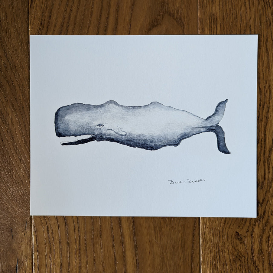Whale Giclee Print unframed