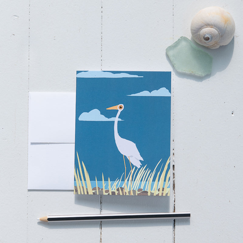Heron Note Card with Envelope
