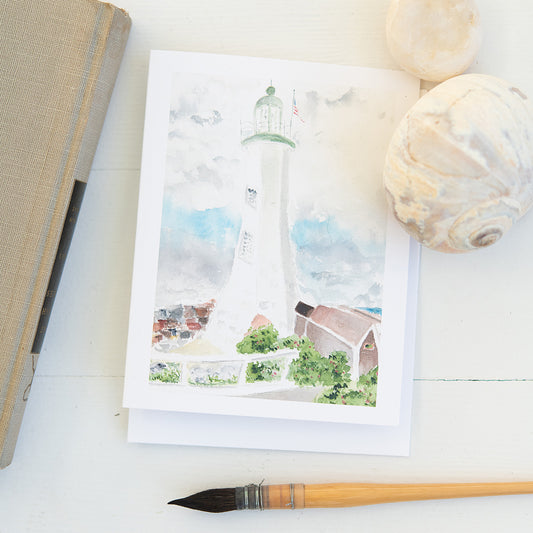 Scituate Lighthouse Note Card with Envelope (Boxed Set)