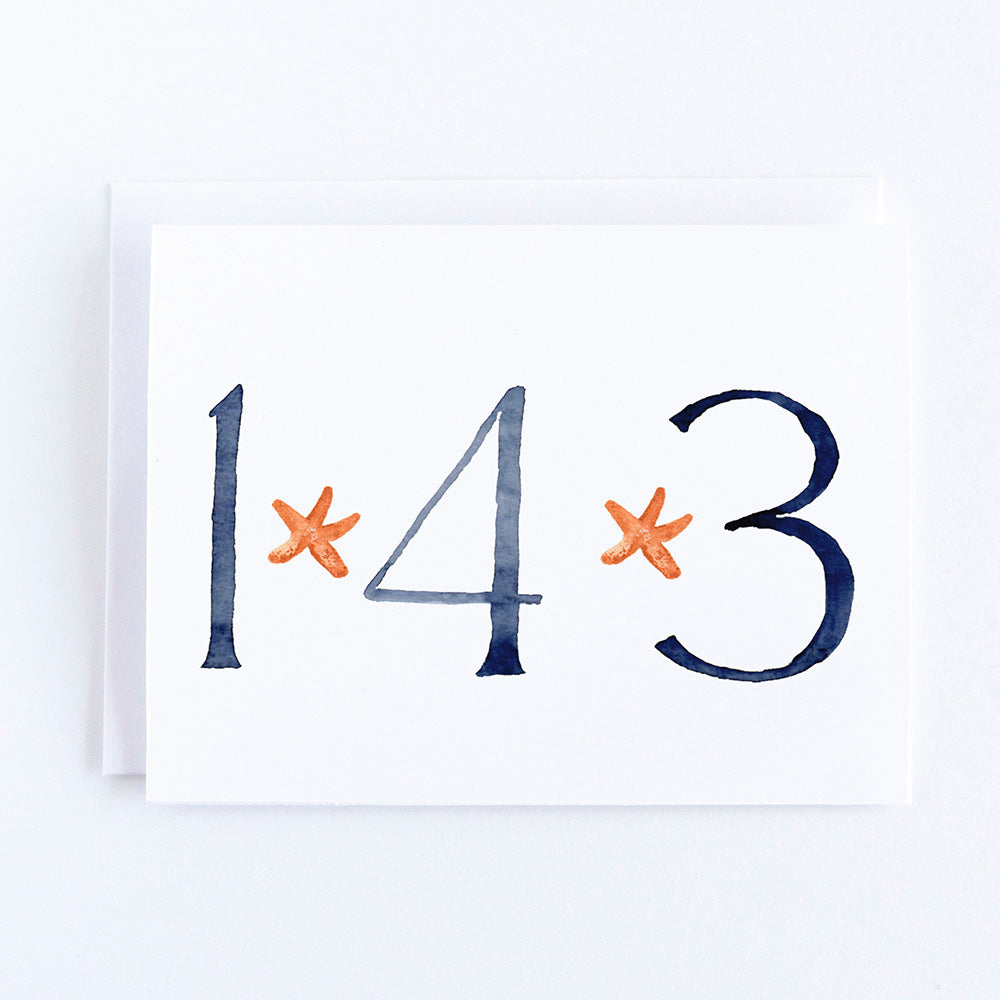 143 card by Danielle Driscoll of Finding Silver Pennies