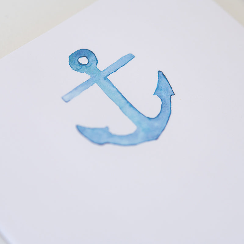 Anchor Notepad with watercolor illustration by Danielle Driscoll | Finding Silver Pennies #notepad #watercolor #stationery