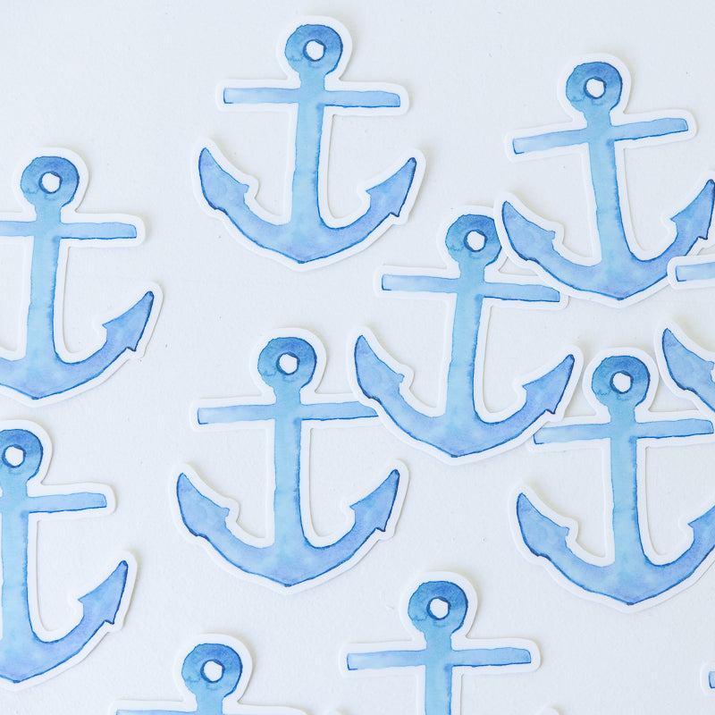 Anchor Sticker | Finding Silver Pennies #watercolor #anchor #anchorsticker #findingsilverpennies