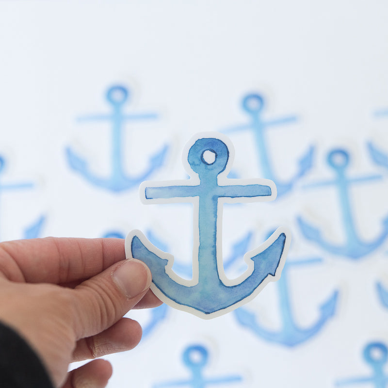 Anchor Sticker | Finding Silver Pennies #watercolor #anchor #anchorsticker #findingsilverpennies